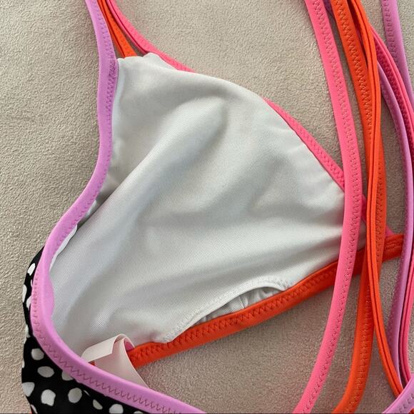Victoria's Secret Sexy Triangle Cross Back Strappy Top Cheeky Bottom Bikini M/L - Picture 12 of 12